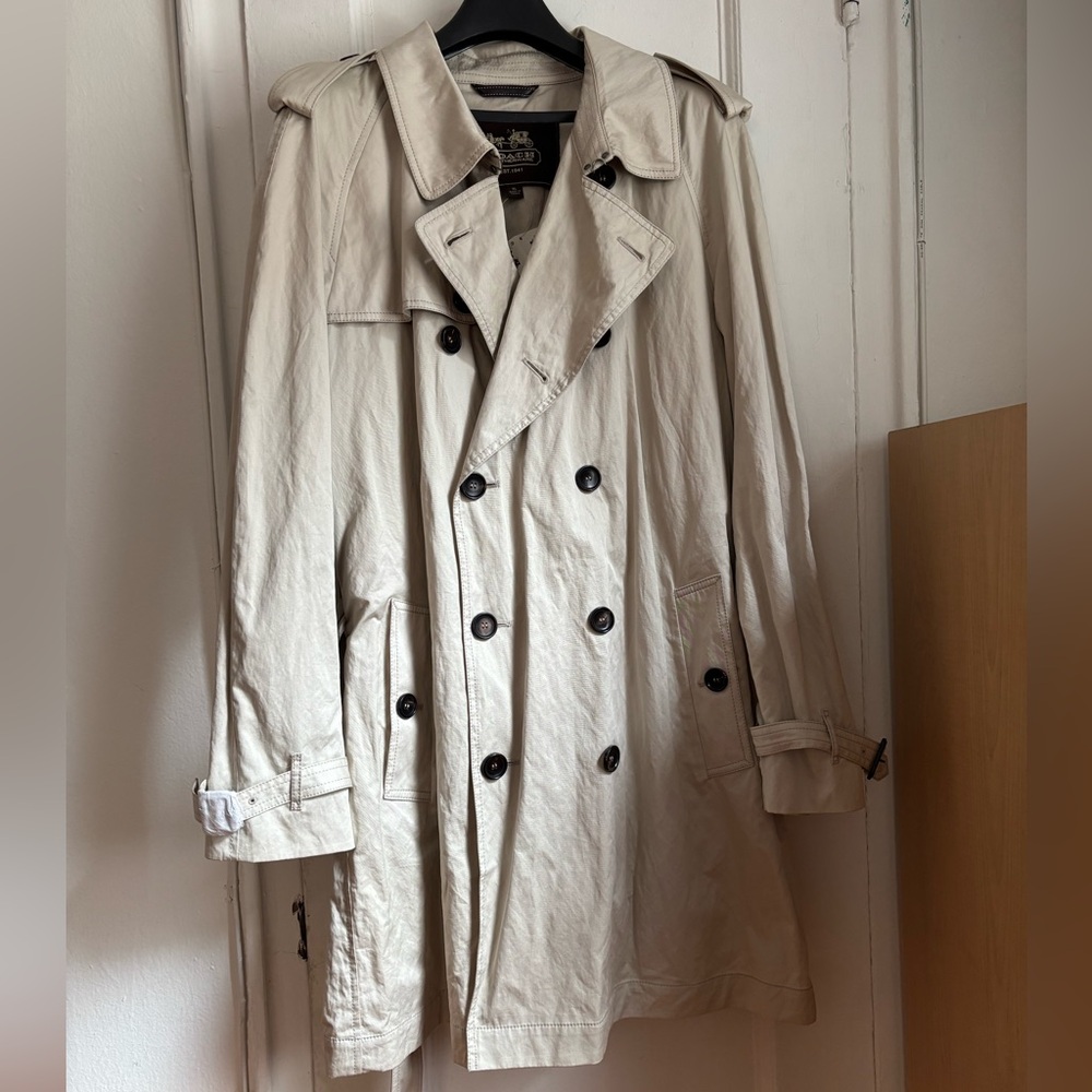 Coach Men's Bowery Trench Coat Size XL